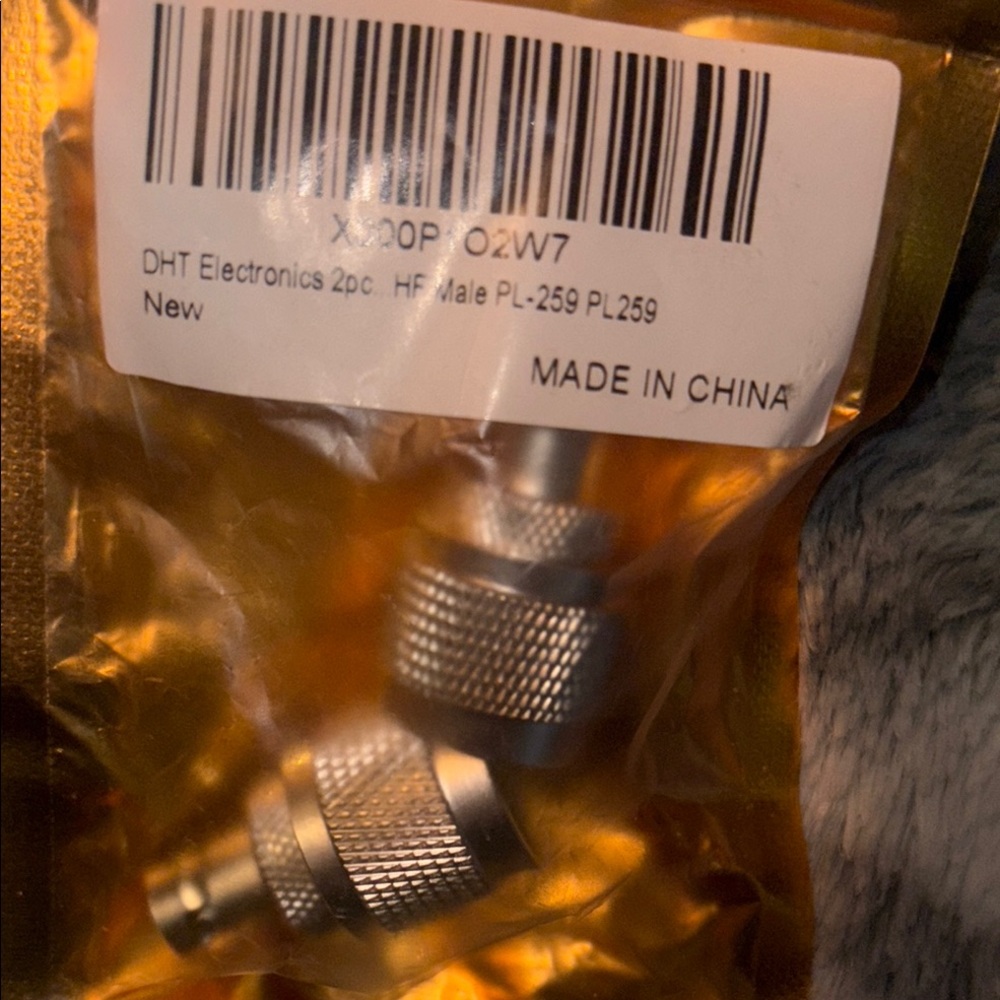 COPY - Silver HF Male Connectors 2 pc - guitar